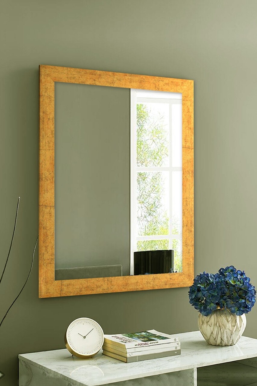 Oglinda decorativa, Hanah Home, Framed, 40x55 cm, Auriu - imagine 4